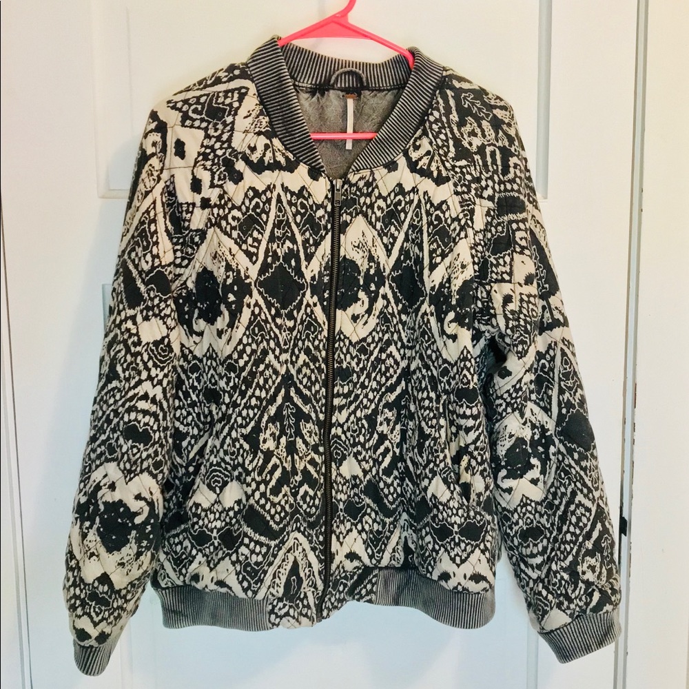 Free People Quilted Bomber Jacket